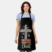 Weihnachten beginnt mit Christlichen Weihnachtsfei Schürze (Getragen)