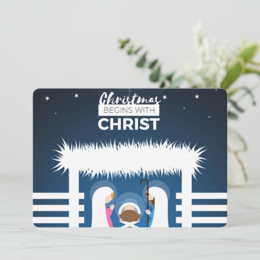 Weihnachten beginnt mit Christus (Stehend Vorderseite)