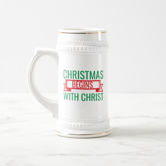 weihnachten beginnt mit christus-15523 bierglas (Links)