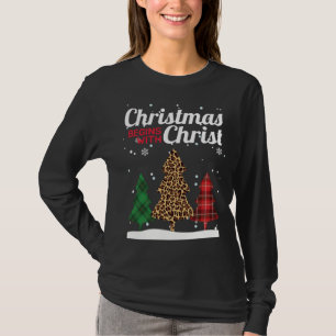Weihnachten beginnt mit Christus Buffalo Kariert J T-Shirt