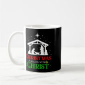 Weihnachten beginnt mit Christus Christlichen Reli Kaffeetasse (Links)