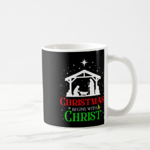 Weihnachten beginnt mit Christus Christlichen Reli Kaffeetasse