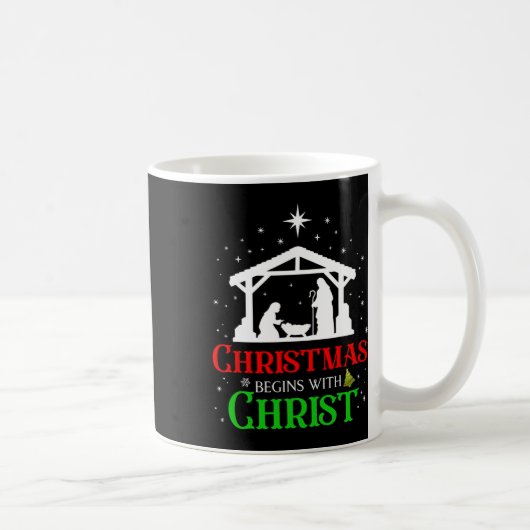 Weihnachten beginnt mit Christus Christlichen Reli Kaffeetasse (Rechts)