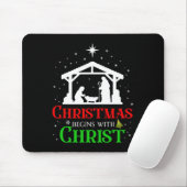 Weihnachten beginnt mit Christus Christlichen Reli Mousepad (Mit Mouse)