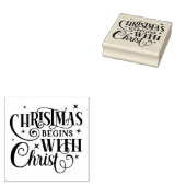 Weihnachten beginnt mit Christus Gummistempel (Stempel)