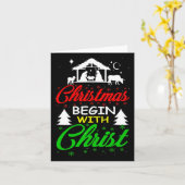 Weihnachten beginnt mit Christus Karte (Gelbe Blume)