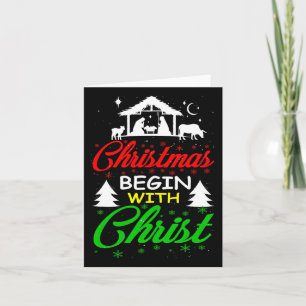 Weihnachten beginnt mit Christus Karte