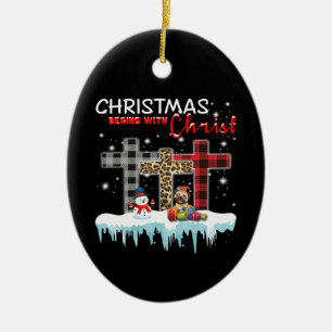 Weihnachten beginnt mit Christus Keramik Ornament