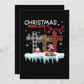 Weihnachten beginnt mit Christus Liebe Flamingo (Vorne/Hinten)