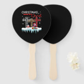 Weihnachten beginnt mit Christus Liebe Flamingo Fächer (Vorne und Hinten)