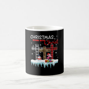 Weihnachten beginnt mit Christus Liebe Flamingo Kaffeetasse