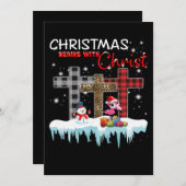 Weihnachten beginnt mit Christus Liebe Flamingo Save The Date (Vorne/Hinten)