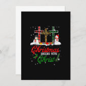 Weihnachten beginnt mit Christus Liebe Jesus Leopa Einladung (Vorne/Hinten)