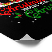 Weihnachten beginnt mit Christus Liebe Jesus Leopa Poster (Ecke)