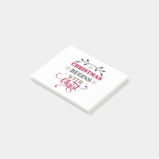 Weihnachten beginnt mit Christus Post-it Klebezettel (angewinkelt)