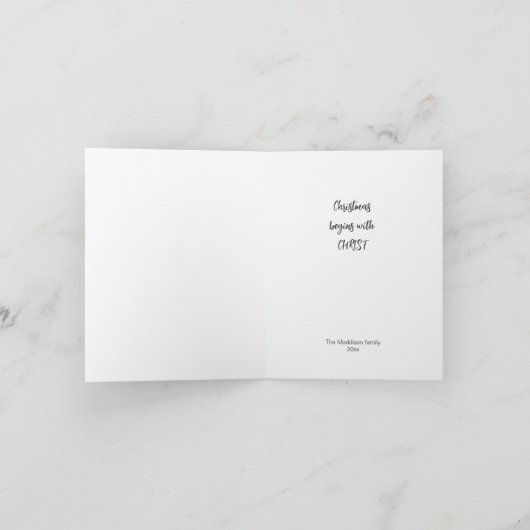 Weihnachten beginnt mit Christus Praegel Angel (Innenseite)