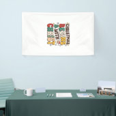 Weihnachten beginnt mit Christus Santa Baum Design Banner (Messeveranstaltung)