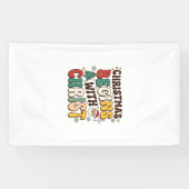 Weihnachten beginnt mit Christus Santa Baum Design Banner (Horizontal)