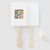 Weihnachten Beginnt Mit Christus Santa Baum Design Fächer (Vorne und Hinten)