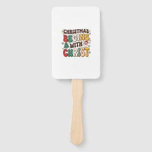 Weihnachten Beginnt Mit Christus Santa Baum Design Fächer