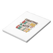 Weihnachten beginnt mit Christus Santa Baum Design Notizblock (Rotiert)