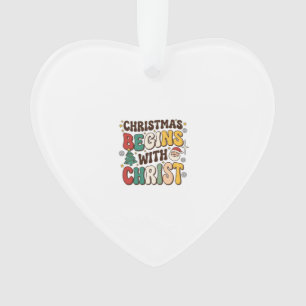 Weihnachten beginnt mit Christus Santa Baum Design Ornament