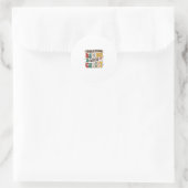 Weihnachten beginnt mit Christus Santa Baum Design Runder Aufkleber (Tasche)