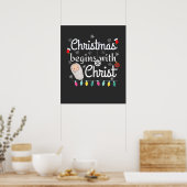 Weihnachten beginnt mit Christus T - Shirt Poster (Küche)