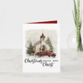 Weihnachten beginnt mit Christus Wasserfarbe roter (Vorderseite)