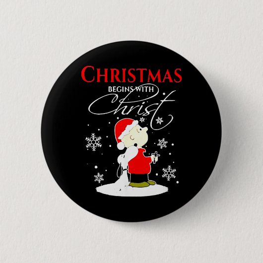 Weihnachten beginnt mit Christus Xmas-Geschenk Url Button (Vorderseite)