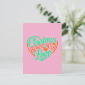 Weihnachten beginnt mit Liebe Digital Art Design Postkarte (Stehend Vorderseite)