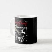 Weihnachten beginnt mit Weihnachten Weihnachten Ch Kaffeetasse (Vorderseite Links)