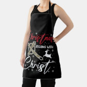 Weihnachten beginnt mit Weihnachten Weihnachten Ch Schürze (InSitu)