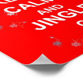 Weihnachten Behielt Ruhe und Jingle auf Plakatdeko Poster (Ecke)