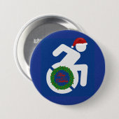 Weihnachten behindert button (Vorne & Hinten)