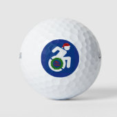 Weihnachten behindert golfball (Vorderseite)