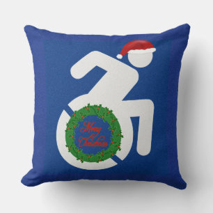 Weihnachten behindert kissen