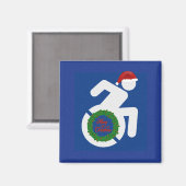 Weihnachten behindert magnet (Vorderseite/Rückseite)