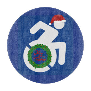 Weihnachten behindert schneidebrett