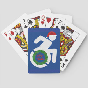 Weihnachten behindert spielkarten