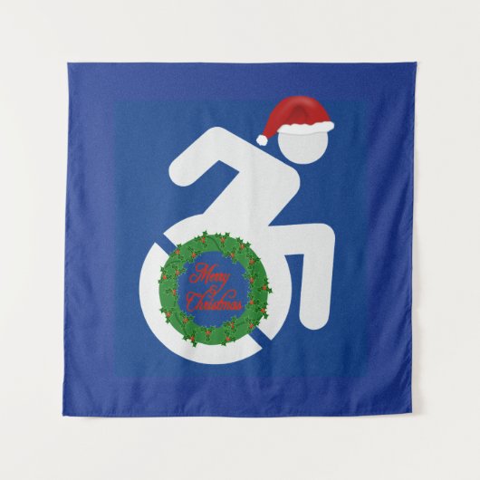 Weihnachten behindert wandteppich (Vorderseite)