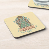 Weihnachten bei HOGWARTS™ Cookie Graphic Getränkeuntersetzer (Linke Seite)