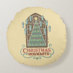Weihnachten bei HOGWARTS™ Cookie Graphic Rundes Kissen