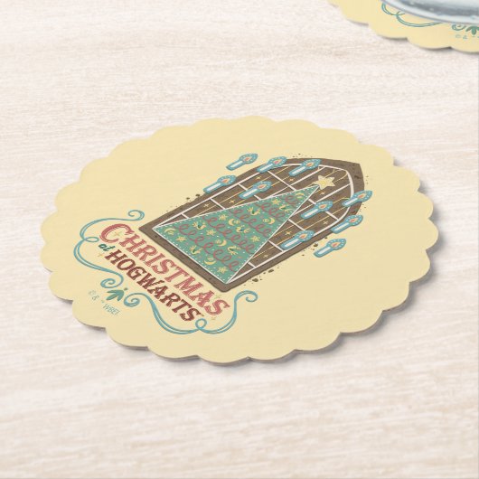 Weihnachten bei HOGWARTS™ Cookie Graphic Untersetzer (angewinkelt)