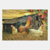 Weihnachten bei Hühnerhühnern Geschenkpapier Set (Vorderseite 3)