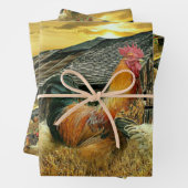 Weihnachten bei Hühnerhühnern Geschenkpapier Set (Beispiel)