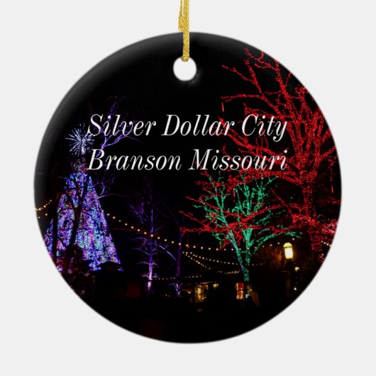 Weihnachten bei Silver Dollar City Keramik Ornamen Ornament (Hinten)