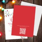 Weihnachten Beifall Farbige String Lights QR Code Einladung