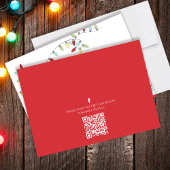 Weihnachten Beifall Farbige String Lights QR Code Einladung