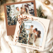 Weihnachten Beige Boho Bow Ribbon 2 Foto